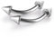 Feilok 2 Stücke Hufeisen Edelstahl Ohr Kegeln Piercing Schmuck Helix Tragus Augenbraueförmige Banane Spitze Spike Ohrringe Bananabell, Silber
