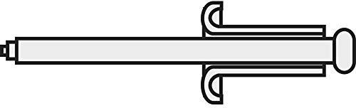 TOOLCRAFT 194740 Lot de 10 rivets aveugles (Ø x L) 2,4 mm x 6 mm Acier aluminium A2,46 D7337-AL/ST