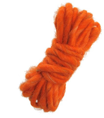 Filz - Deko - Schnur, ca. 4-8mm/5m. Kordel Schnur Faden Wollkordel ORANGE