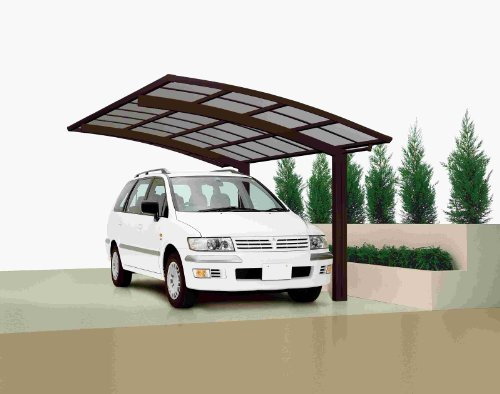 XIMAX Aluminium Design-Carport Portoforte Standard-Ausführung Typ 60 Mattbraun