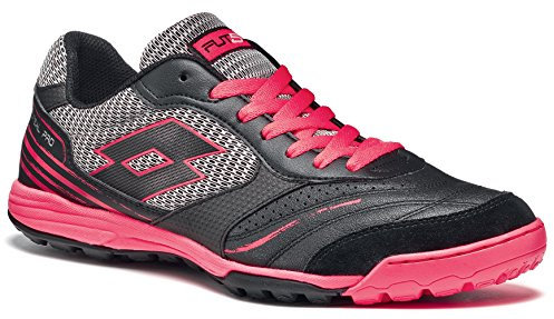 Lotto Futsal Pro VII TF, Herren, Gr. 40.5 (EU), Black/Fluo Coral