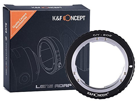 K&F Concept C/Y-EOS Objektivadapter,Objektiv Adapter Canon,Objektiv Adapterring für Contax Yashica C/Y Objektiv auf Canon EOS 1D 1DS Mark II Mark II 7D 50D Digital Rebel T2i T3 SL1 300D 500D 1000D