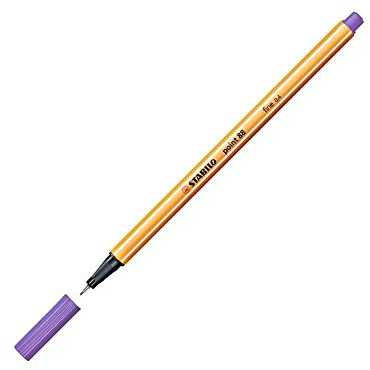 STABILO Fineliner violett, 0,4 mm, Metallspitze, 1 Stück, Markierstift