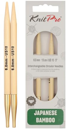 KnitPro Bamboo Interchangeable Circular Needles 5 (13cm) | 6.00mm
