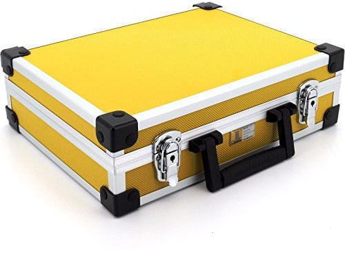 Allit AluPlus Basic L 35 424140 Universal Werkzeugkoffer unbestueckt (L x B x H) 345 x 285 x 105mm, Gelb, (L x B x H) 345 x 285 x 105 mm