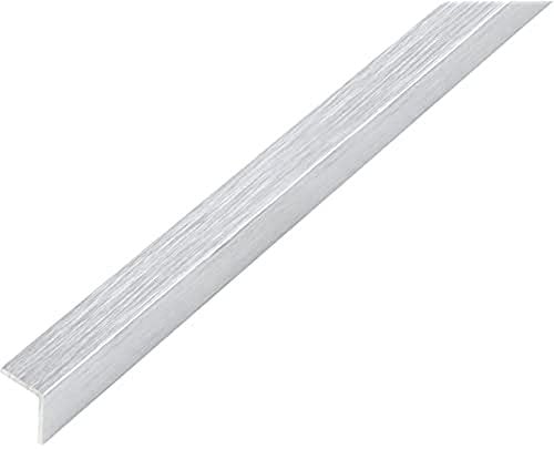 Alberts 489045 Winkelprofil | selbstklebend | Aluminium, edelstahldesign, hell | 1000 x 25 x 25 mm