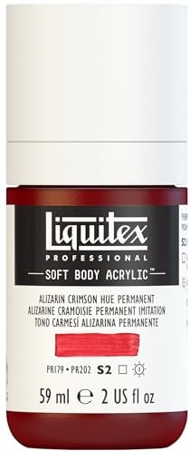 Liquitex Acrylic Paint, Crimson Permanent Imit, 59 ml (Pack of 1) | Low Viscosity, Highly Pigmented, Satin Finish, Retains Subtle Brush Strokes, Great Surface Coverage, Highly Versatile