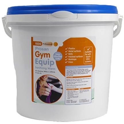 Gym Equipment Sanitising Wipes - 1000 sheet Surface Wipe Bucket