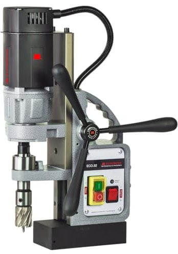 Euroboor ECO.32 Magnetbohrmaschine - Kernbohrer max. Ø 32 mm - 220-240 Volt, Frequenz 50-60 Hertz, Anschluss EU-Stecker - Drehrichtung: Uhrzeigersinn
