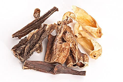 mascota vital - Natürliche Hundesnacks – schonend getrocknete Kausnacks aus 100 % Fleisch – ohne Zusatzstoffe – bekömmlich & artgerecht – ideal für Training, Zahnpflege & Beschäftigung (Lamm-Mix)