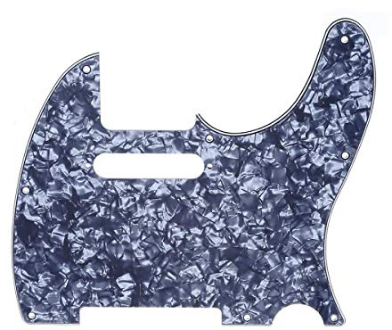 Musiclily Pro 8 Hole TL Guitar Pickguard 4Ply Grey Pearl | for USA/Mexican Made Fender Standard Tele Modern Style