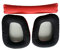 Winomo Paar Ersatz-Weichschaum-Ear Pads Ohrpolster mit Head Beam Kissen Kopfhörer (Rot+Schwarz)