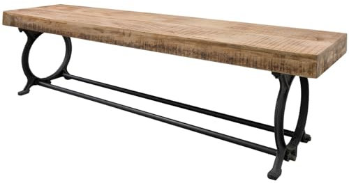 Massivmoebel24.de Bank Altholz 200x40x45 lackiert Industrial #32