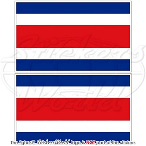Costa Rica National Flagge, Central America 10,2 cm (100 mm) Bumper Sticker, Aufkleber Vinyl X2