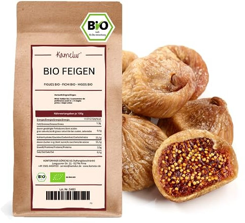 1kg di fichi secchi BIO senza additivi, dalla Spagna - NUOVO RACCOLTO - fichi naturali della migliore qualità biologica