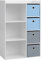 Fornord 3 Alcoves with 4 Drawers, Patch Panel, Particle, Multi-Colour, 31 x 10,5 x 97 cm