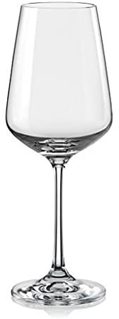 6 Verres à vin Sandra 250 ML en cristallin de Bohême, Marque Bohemia Cristal