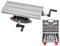 WABECO 2-Achsen Koordinatentisch K400 mit Spannpratzen Satz 58-teilig, Aufspannfläche 400 x 180 mm zu WABECO Bohrständer Fräsständer BF Frästisch Bohrtisch für Bohrständer Made in Germany