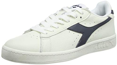 Diadora Game L Low Waxed, Sneaker Unisex - Adulto, White Blue, 38.5 EU