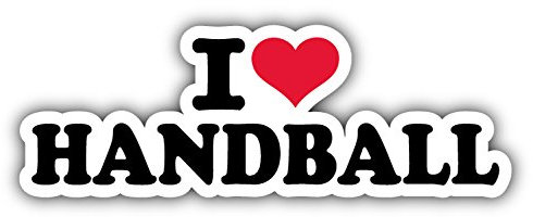 I Love Handball Slogan Hochwertigen Auto-Autoaufkleber 15 x 5 cm