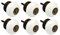 Nicola Spring Round Ceramic Cabinet Knobs - White - Pack of 6