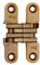 Soss Serrure à encastrer à fixation invisible Charnières avec 4 trous, Zinc, finition laiton satiné, 2–3/20,3 cm Feuille Hauteur, largeur de feuille de 1/5,1 cm, 23/81,3 cm Épaisseur de feuille, # 7 x 1–1/10,2 cm à vis Taille (1 paire)