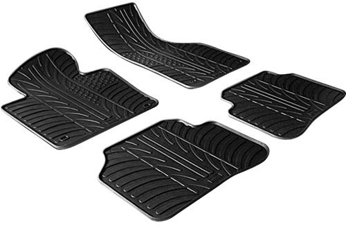 Satz Gummimatten kompatibel mit Volkswagen Passat 3C 2005-2010 (T Profil 4-teilig + Montage-clips)
