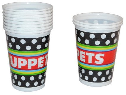 alles-meine.de GmbH 10 STK. Plastikbecher - Muppets Kermit Miss Piggy/Kinderparty - Plastik Becher Pappbecher - die Muppet Show - Animal Geburtstag Kindergeburtstag - Partydeko..