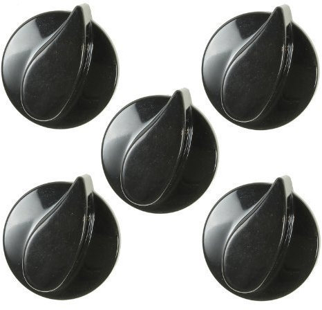 Belling Oven Cooker Hob Gas Flame Control Knobs (Black, Pack of 5)