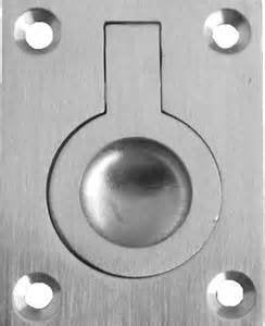 Jedo Flush Ring Pull Handle 38mm x 50mm - Satin Chrome