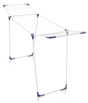 Leifheit Standtrockner Classic 200 Solid standfester Wäscheständer mit 20m Trockenlänge für 2 Waschmaschinenladungen, für drinnen & draußen, mit Flügeln für lange Wäsche, platzsparender Wäschetrockner