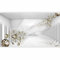 Fototapete - Tapete XXL 3D Effekt 500x280 cm - Foto Tapete Schlafzimmer Wohnzimmer Moderne Vliestapete XXL Wandtapete Motivtapeten Bildtapete 3d Effekt Wand Dekoration - Abstrakt Kugeln Diamant weiß