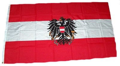 Fahne/Flagge Österreich mit Wappen 60 x 90 cm Flaggen