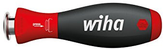 Wiha SchraubendreherGriff, ausziehbar SoftFinish®-telescopic für SYSTEM 6 Wechselklinge in Blister (30404) 6,0, variable Klingenlänge, schnelles Umstecken, Teleskop, ergonomischer Griff, ausziehbar
