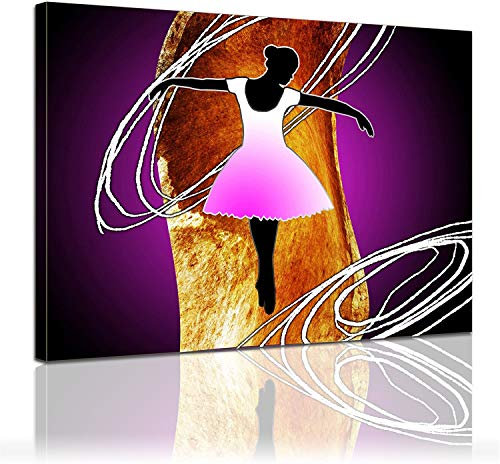 Bilderdepot24 Bild auf Leinwand | Tänzerin in 60x50 cm als Wandbild | Wand-deko Dekoration Wohnung modern Bilder | 11899