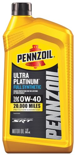 Pennzoil Ultra Platinum Full Synthetic 0W-40 Motor Oil, 1 Quart