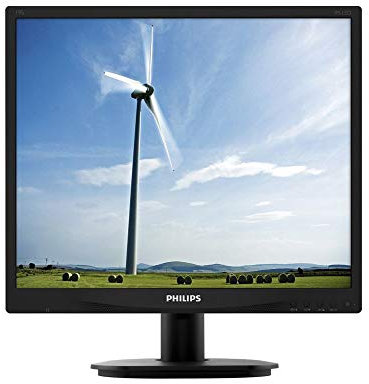 Philips Monitors Philips Monitores 19S4QAB/00 - Monitor de 19 Pulgadas (resolución 1280 x 1024 Pixels, tecnología WLED, Contraste 1000:1, 5 ms, VGA), Color Negro