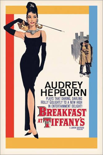Poster Audrey Hepburn - Breakfast at Tiffany's von Avela - preiswertes Plakat, XXL Wandposter