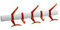 Kartell Hanger, plastique, rouge, orange, 10 x 17 x 60 cm