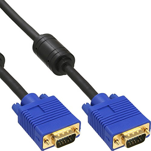 InLine 17718S 5 m VGA (D-Sub) VGA (D-Sub) schwarz VGA-Kabel VGA-Kabel (5 m, VGA (D-Sub), VGA (D-Sub), Gold, Schwarz, männlich/männlich)