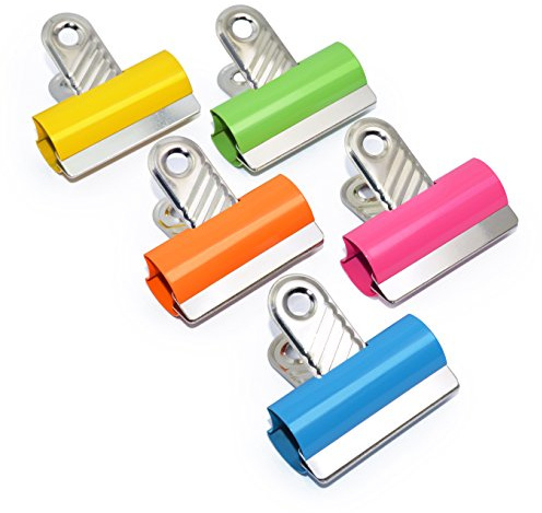Rapesco RCB60COL 60 mm Letter Clips, Assorted Colours, Pack of 10