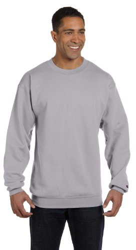 Champion Double Dry Action Fleece Crew, Light Steel, X-Large