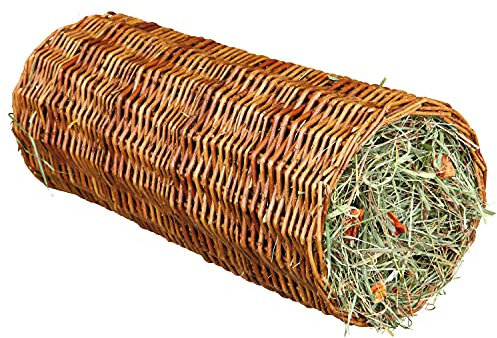 TRIXIE 60776 Weidentunnel mit Heu/Karotte, ø 15 × 33 cm, 110 g