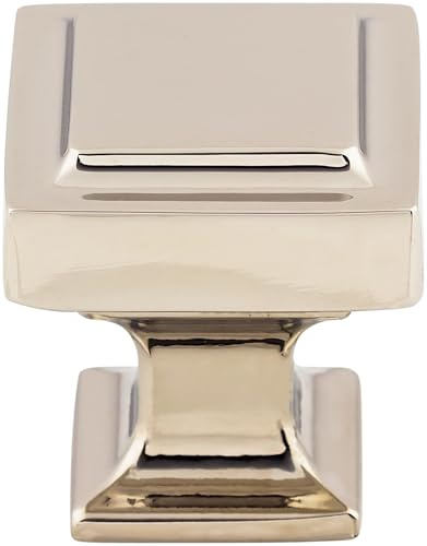 Top Knobs TK701PN Transcend Collection 1-1/8 Ascendra Square Knob, Polished Nickel