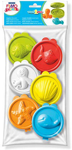 STAEDTLER - Fimo Accessoires - Moule flexible en silicone - 6 moules - Animaux marins - 8741 02