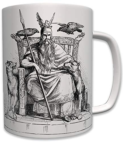 Odin Wikinger Mythologie Geschichte Gott Raben Wolf- Tasse Becher Kaffee #7730