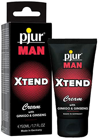 pjur MAN XTEND Cream - Erektionscreme für Männer, die mehr wollen - mit Ginkgo- und Ginseng-Extrakt für verlängerten Spaß (50ml)