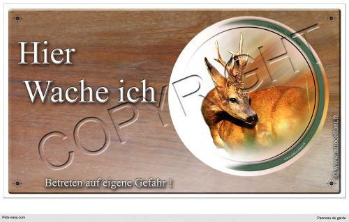 Warnschild Spiel oder Warnzeichen Reh 30 cm