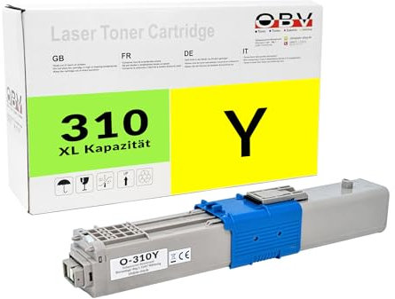 OBV Kompatibel 44469704 Toner für Oki C310 C330 C510 MC351MC352 MC351 MC562 gelb