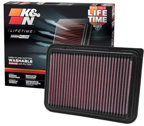 K&N 33-2360 Filtri Aria Sostitutivi Auto, Lavabile e Riutilizzabile